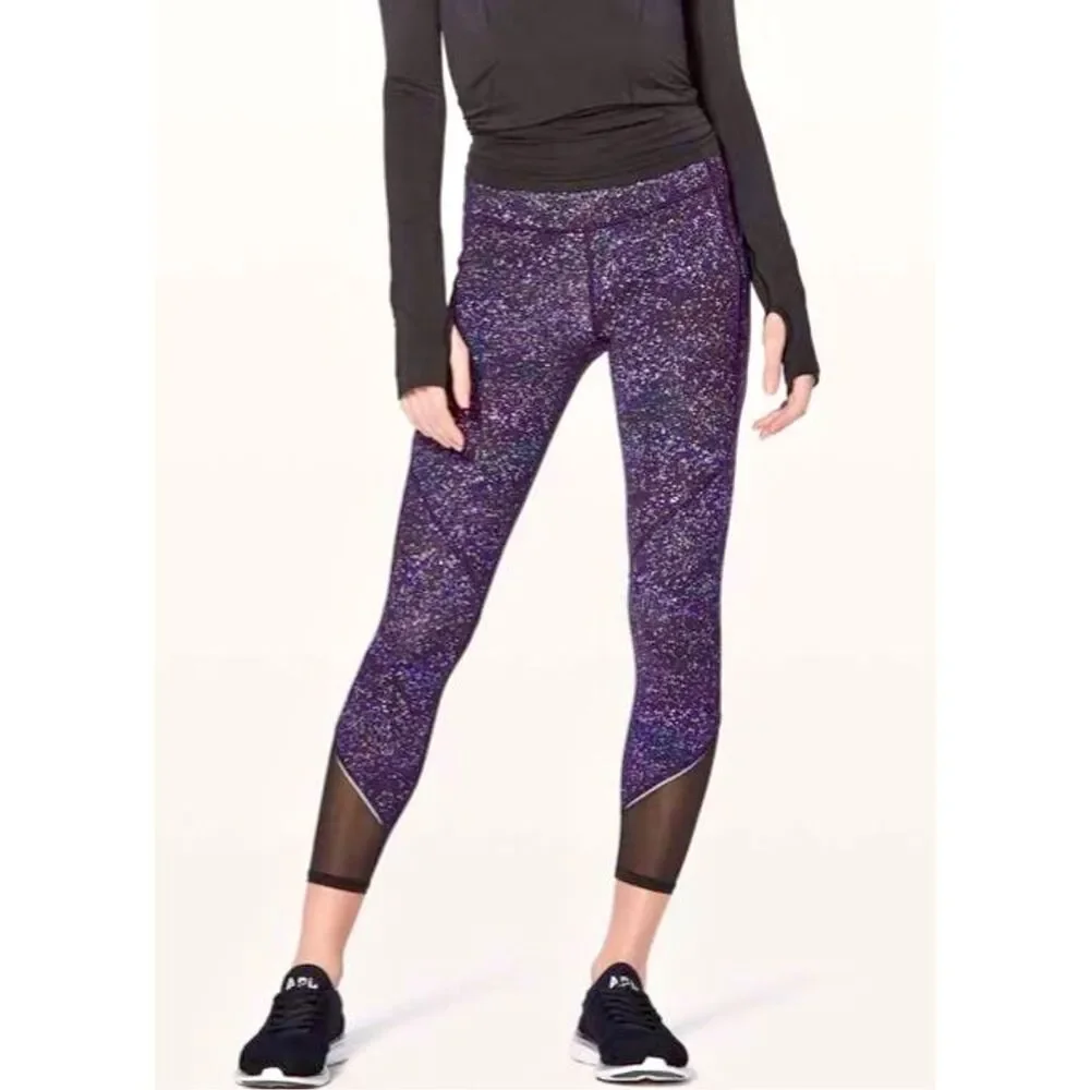 Lululemon Gait Keeper 7/8 Mesh Tight Leggings Activewear Athleisure 8 Gym Casual
